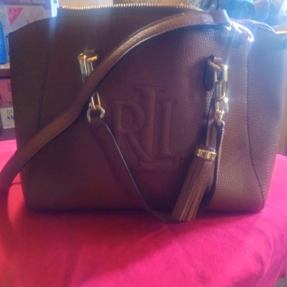 Ralph Lauren Brown Leather Shoulder Bag